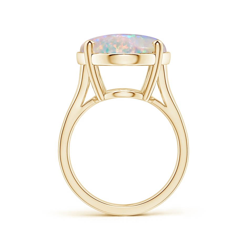 21.01x15.30x5.81mm AAAA Prong-Set GIA Certified Solitaire Oval Opal Split Shank Ring in Yellow Gold side-1