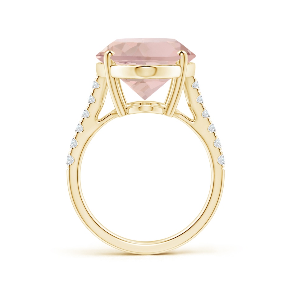 30x13mm AA GIA Certified Oval Morganite Reverse Tapered Shank Ring with Diamonds in 18K Yellow Gold side 199