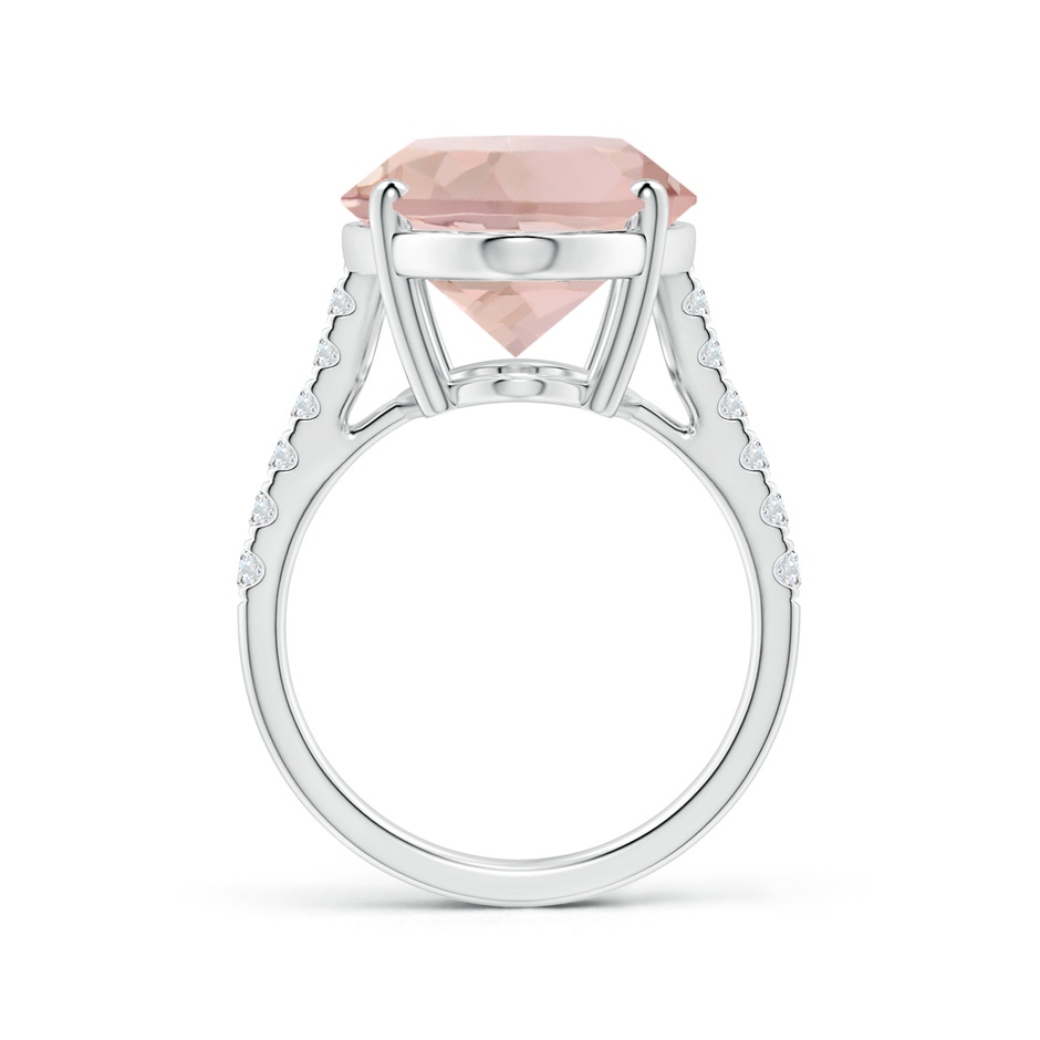 30x13mm AA GIA Certified Oval Morganite Reverse Tapered Shank Ring with Diamonds in White Gold side 199