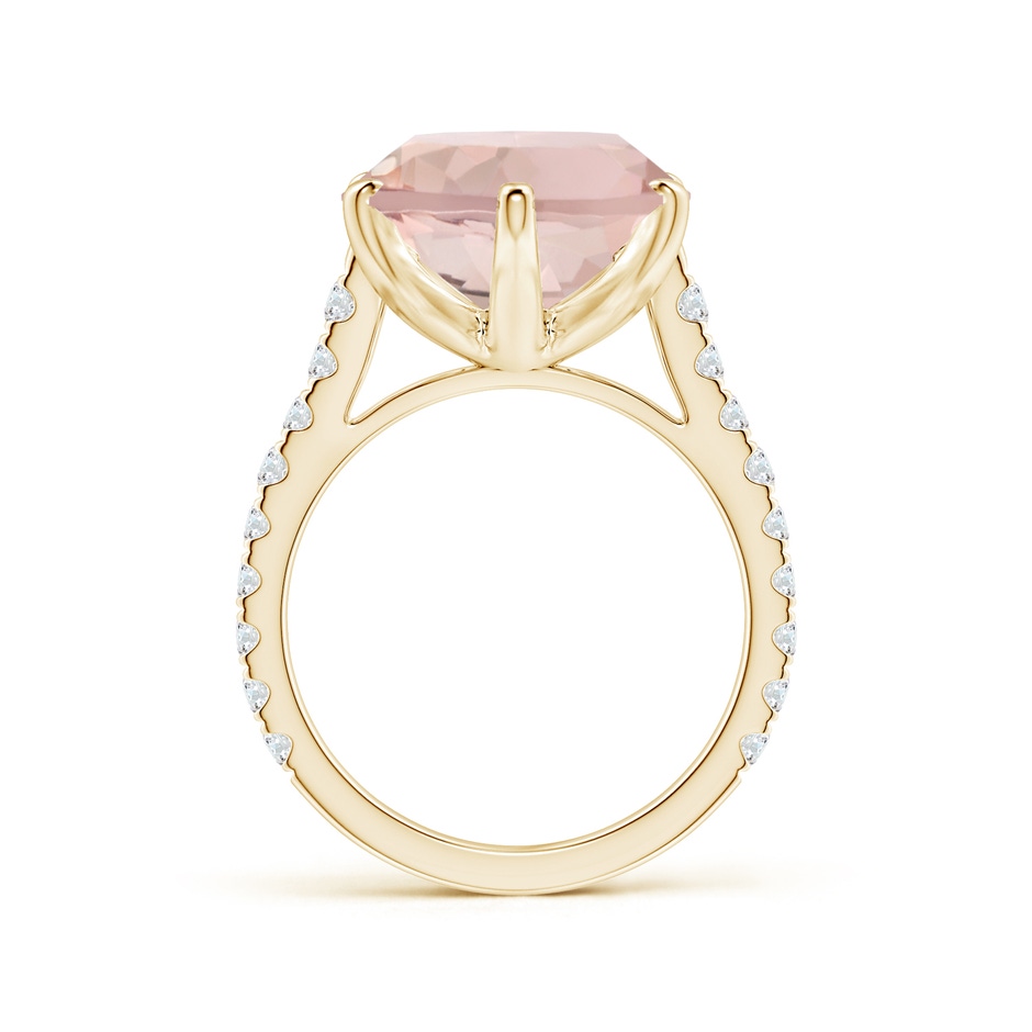 30x13mm AA Peg-Set GIA Certified Oval Morganite Ring with Diamonds in Yellow Gold side 199