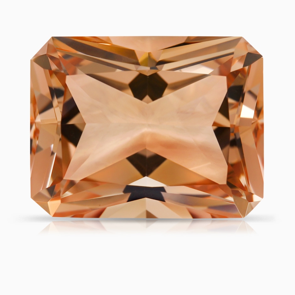 18.8x14.8mm AAAA GIA Certified Solitaire Emerald-Cut Morganite Split Shank Ring in Rose Gold stone