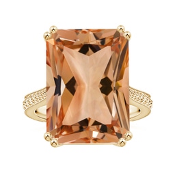 Vintage Inspired Yellow Gold Morganite Rings