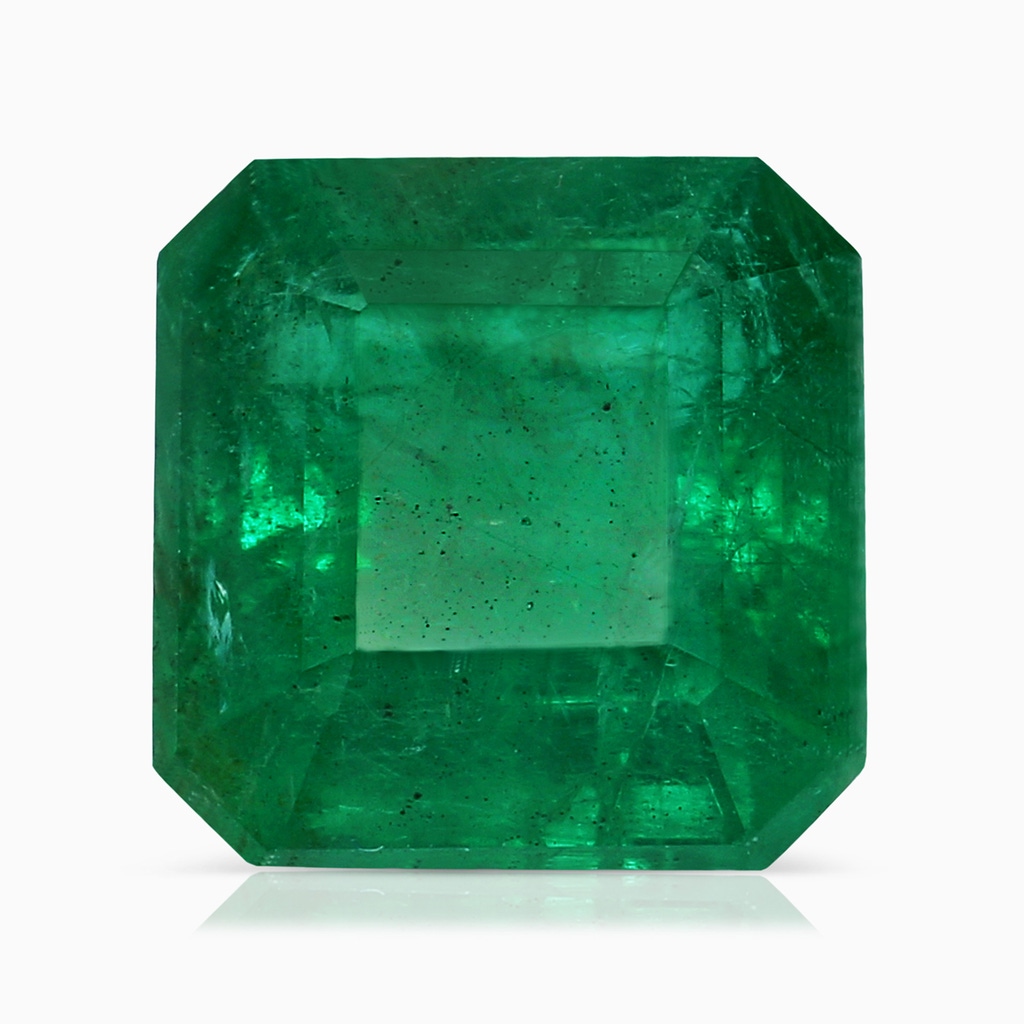 9.21x8.94x5.53mm AAA GIA Certified Nature Inspired Square Emerald Cut Emerald Ring with Diamond Halo in White Gold Side 699