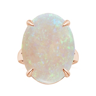 23.81x16.43x7.89mm AA Claw-Set GIA Certified Solitaire Oval Opal Ring with Split Shank in 10K Rose Gold