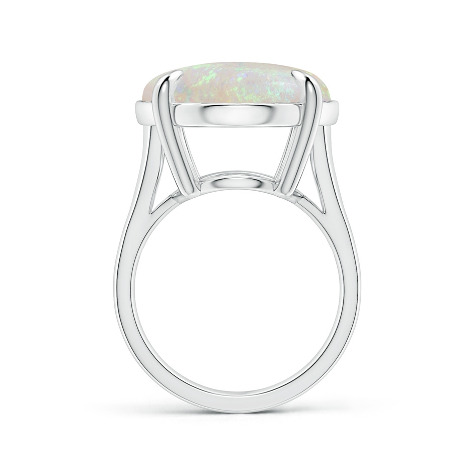 23.81x16.43x7.89mm AA Claw-Set GIA Certified Solitaire Oval Opal Ring with Split Shank in 18K White Gold side-1