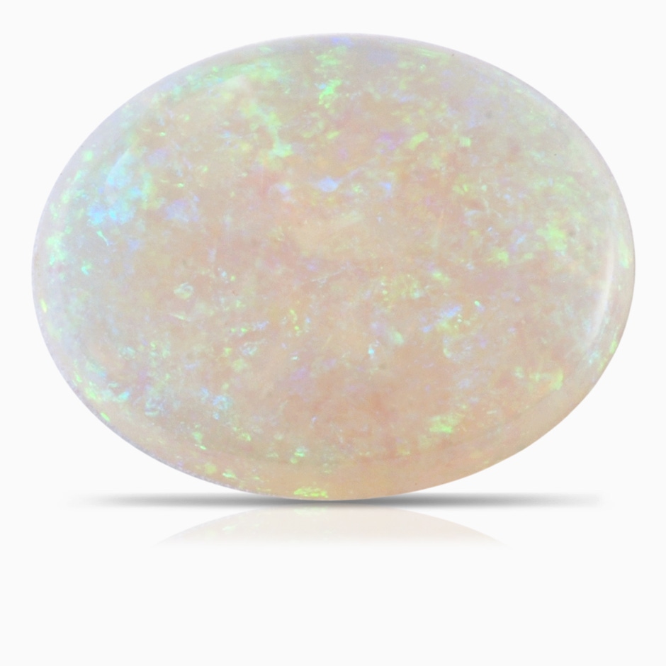 23.81x16.43x7.89mm AA Prong-Set GIA Certified Solitaire Oval Opal Reverse Tapered Ring with Scrollwork in Rose Gold stone