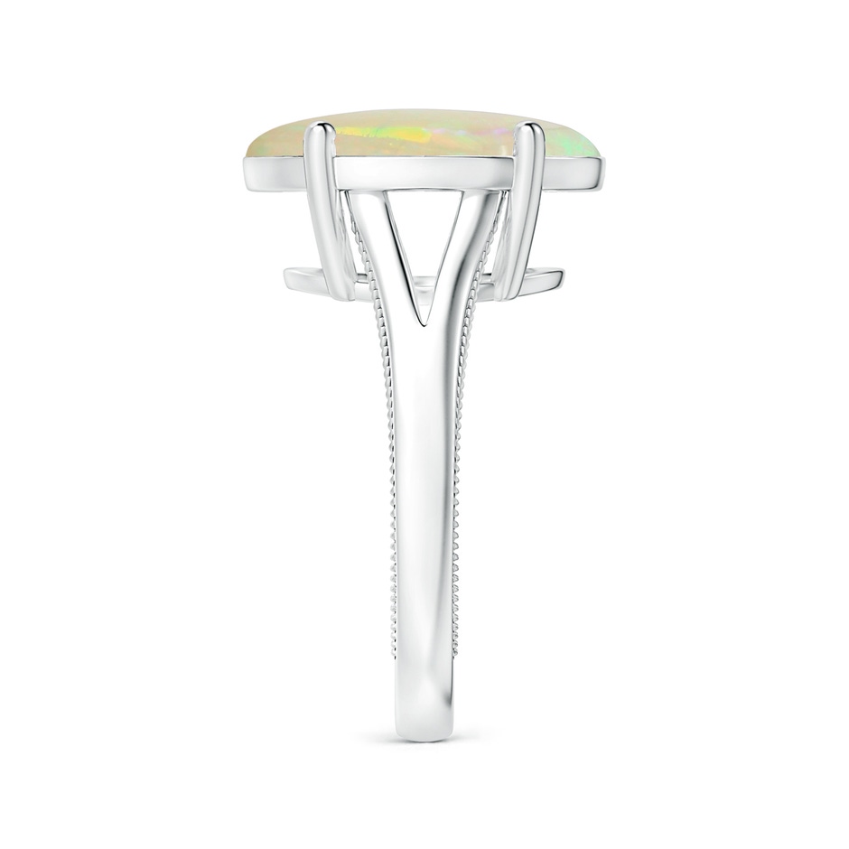 16.16x12.11x4.17mm AAAA GIA Certified Prong-Set Solitaire Oval Opal Nature Inspired Ring in P950 Platinum side 399