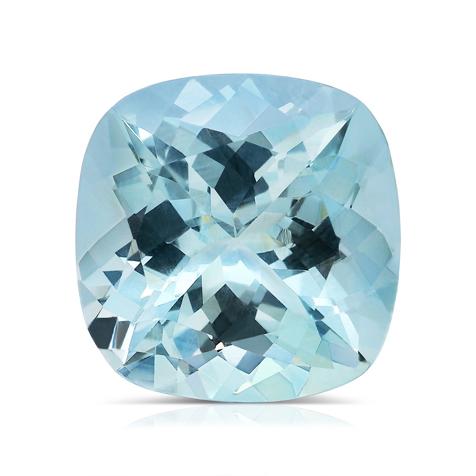 10.17x10.05x6.31mm AAA GIA Certified Cushion Aquamarine Split Shank Halo Ring in 18K White Gold side 699