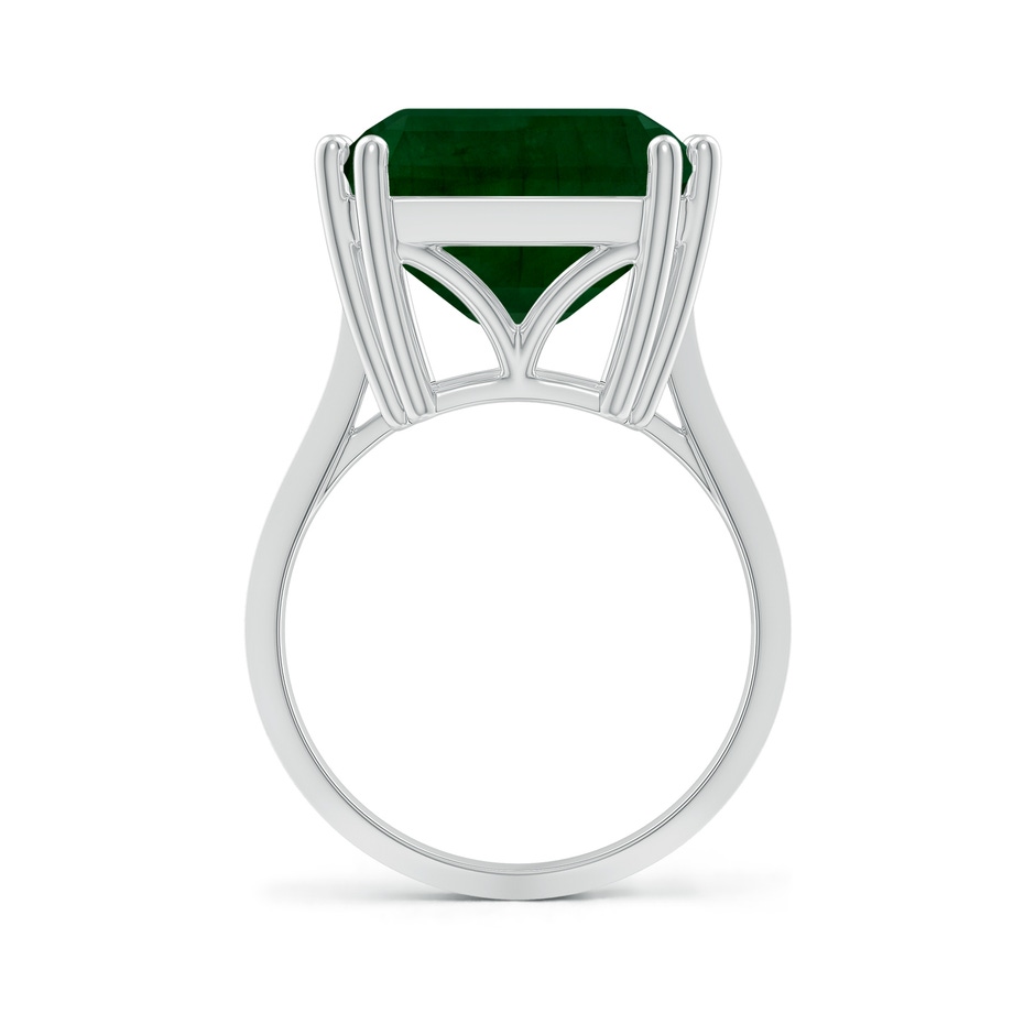 19.40x13.39x10.04mm A Double Claw-Set GIA Certified Solitaire Emerald-Cut Emerald Knife Edge Ring in 18K White Gold side 399