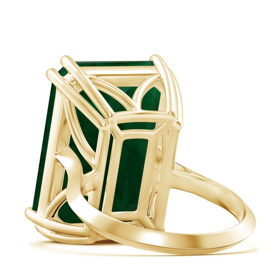 19.40x13.39x10.04mm A Double Claw-Set GIA Certified Solitaire Emerald-Cut Emerald Knife Edge Ring in 18K Yellow Gold side 599