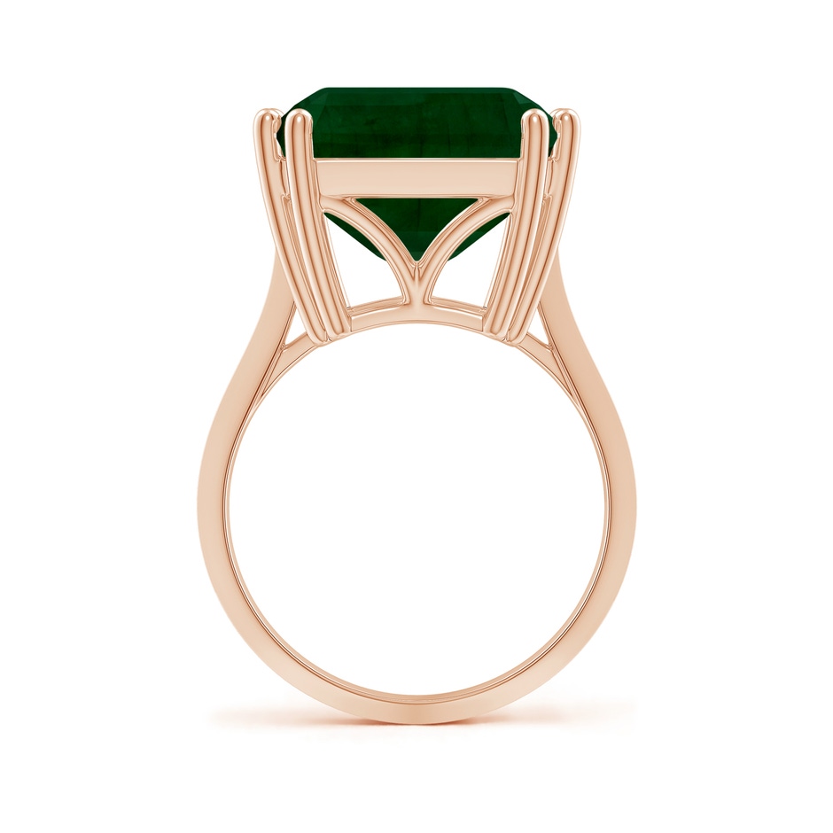 19.40x13.39x10.04mm A Double Claw-Set GIA Certified Solitaire Emerald-Cut Emerald Knife Edge Ring in 9K Rose Gold side 399