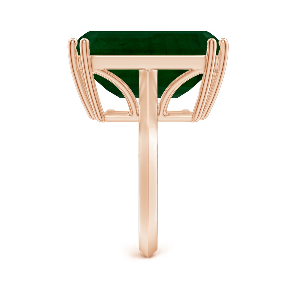 19.40x13.39x10.04mm A Double Claw-Set GIA Certified Solitaire Emerald-Cut Emerald Knife Edge Ring in 9K Rose Gold side 499