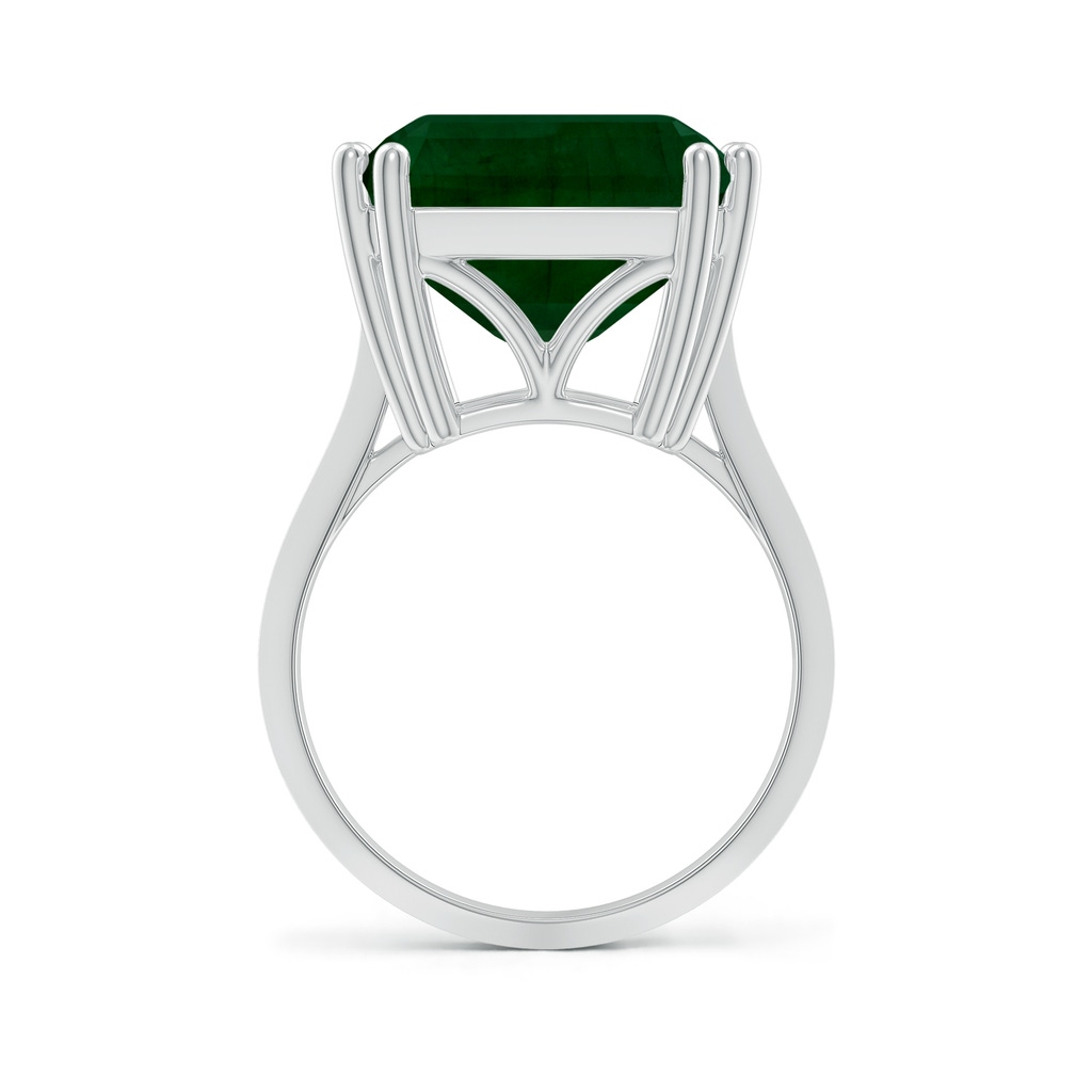 19.40x13.39x10.04mm A Double Claw-Set GIA Certified Solitaire Emerald-Cut Emerald Knife Edge Ring in White Gold Side 399