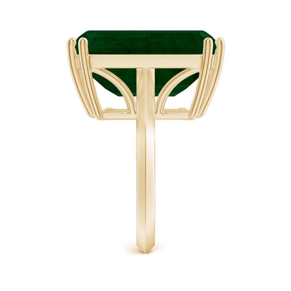 19.40x13.39x10.04mm A Double Claw-Set GIA Certified Solitaire Emerald-Cut Emerald Knife Edge Ring in Yellow Gold side 499