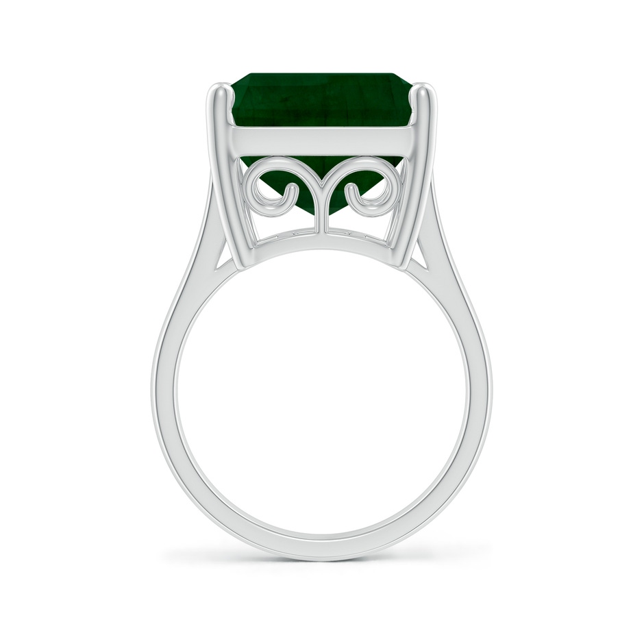 19.40x13.39x10.04mm A Prong-Set GIA Certified Solitaire Emerald-Cut Emerald Reverse Tapered Ring in 18K White Gold side 399