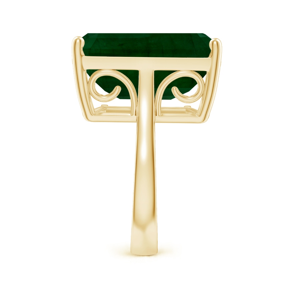 19.40x13.39x10.04mm A Prong-Set GIA Certified Solitaire Emerald-Cut Emerald Reverse Tapered Ring in 18K Yellow Gold side 499