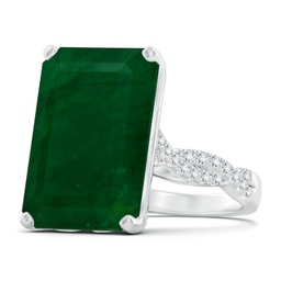 Fashion Platinum Emerald Rings