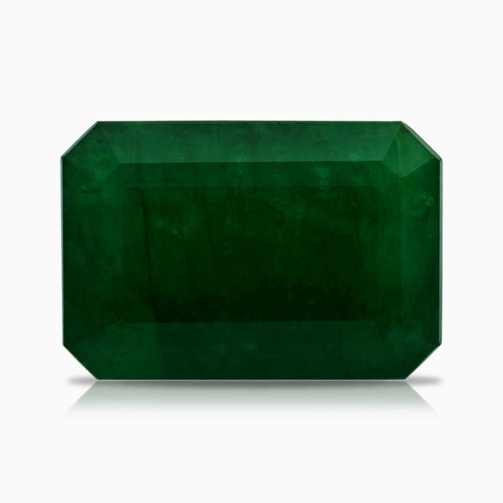 19.40x13.39x10.04mm A Peg-Set GIA Certified Emerald-Cut Emerald Ring with Diamond Twist Shank in P950 Platinum Side 899