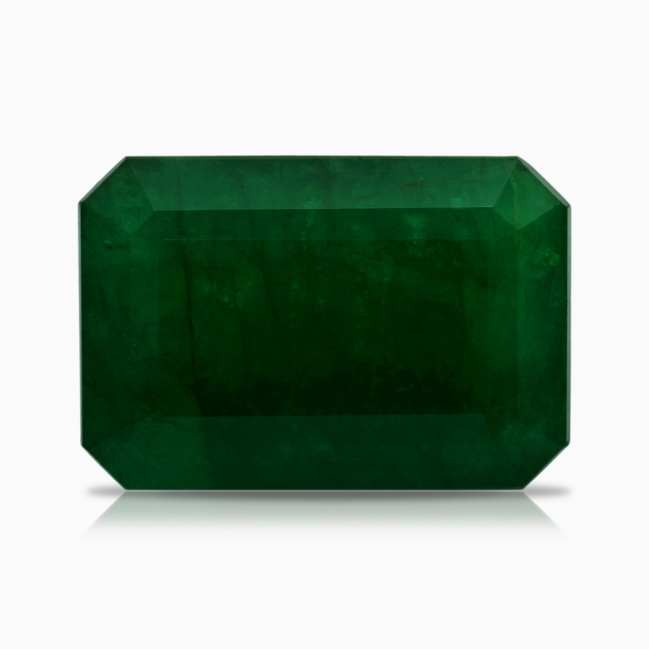 19.40x13.39x10.04mm A Peg-Set GIA Certified Emerald-Cut Emerald Ring with Diamond Twist Shank in P950 Platinum side 899