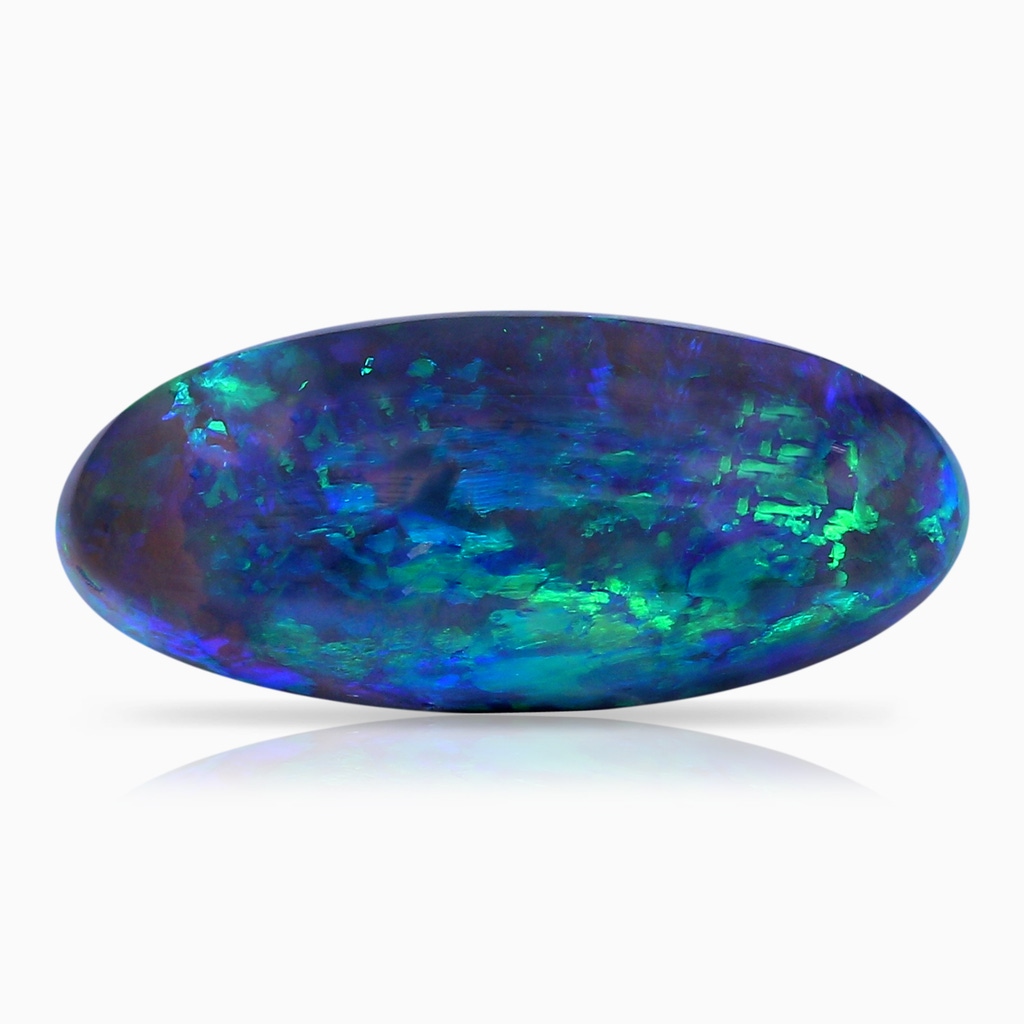 18.60x8.45x6.10mm AAAA GIA Certified Black Opal Ring with Leaf Motifs. in Rose Gold Side 899