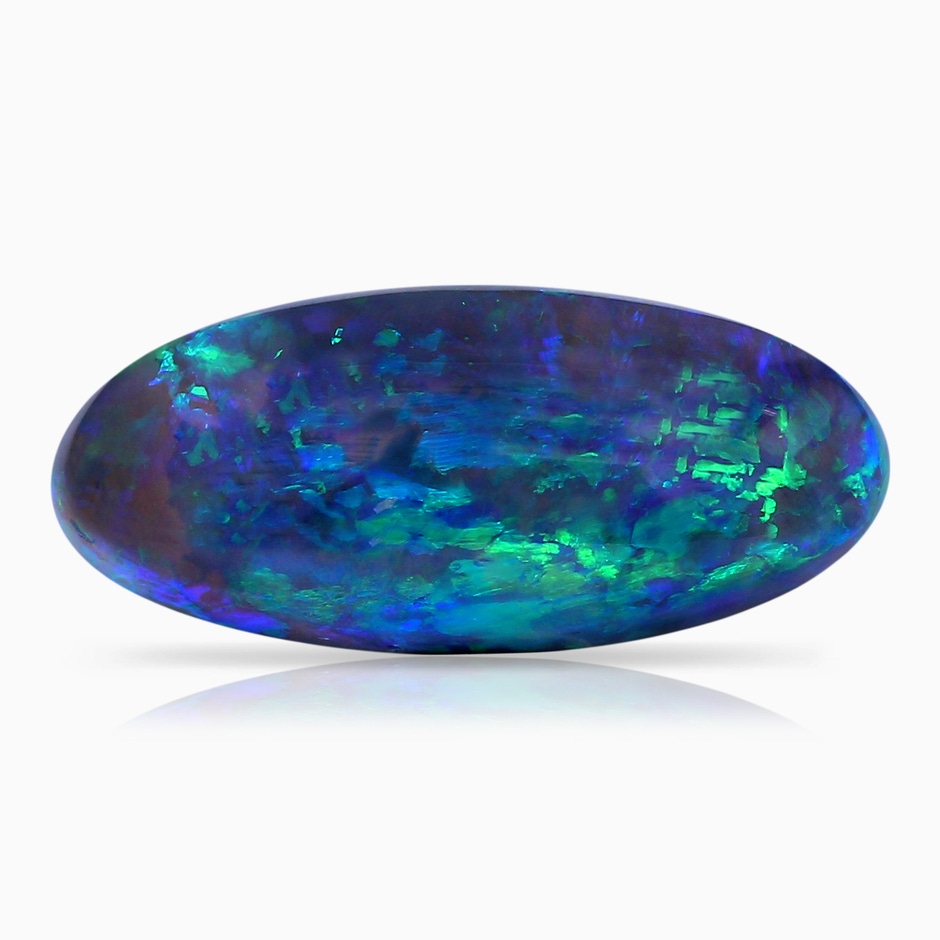 18.60x8.45x6.10mm AAAA GIA Certified Black Opal Ring with Leaf Motifs. in Rose Gold side 899