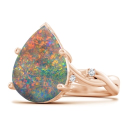Solitaire Black Opal Solitaire Rings