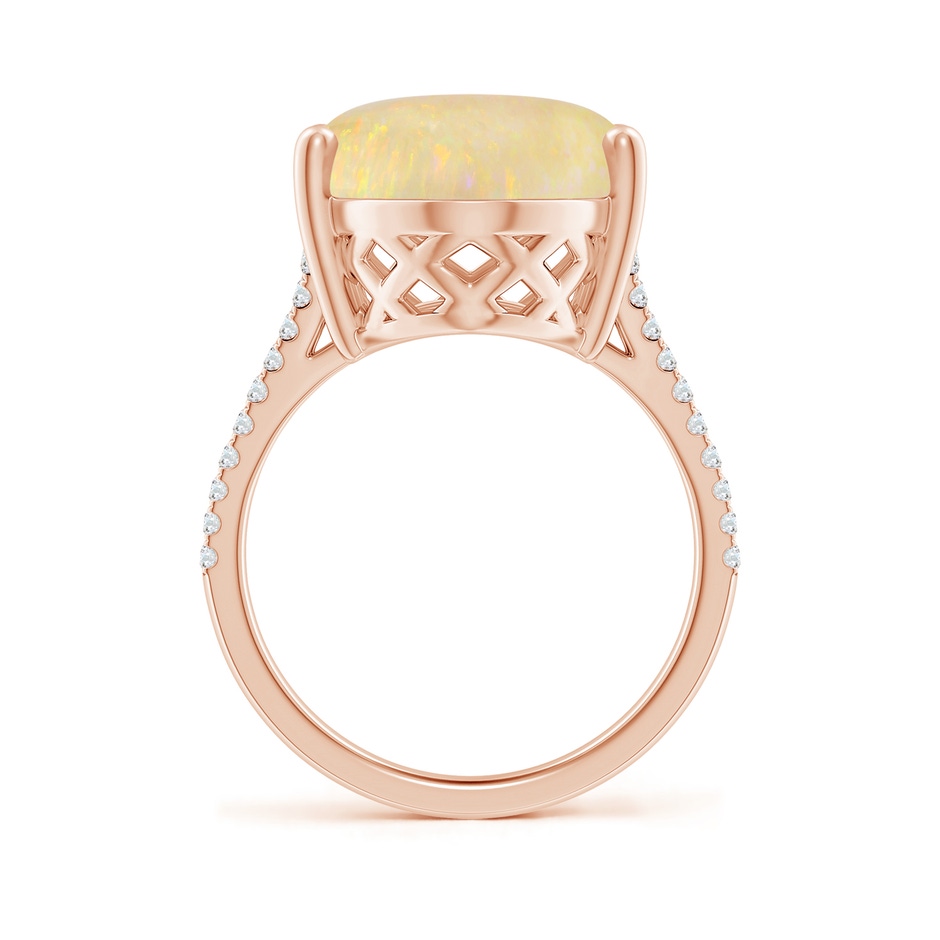 23.95x12.67x4.75mm AAA Prong-Set GIA Certified Oval Opal Split Shank Ring with Diamonds in 18K Rose Gold side 399