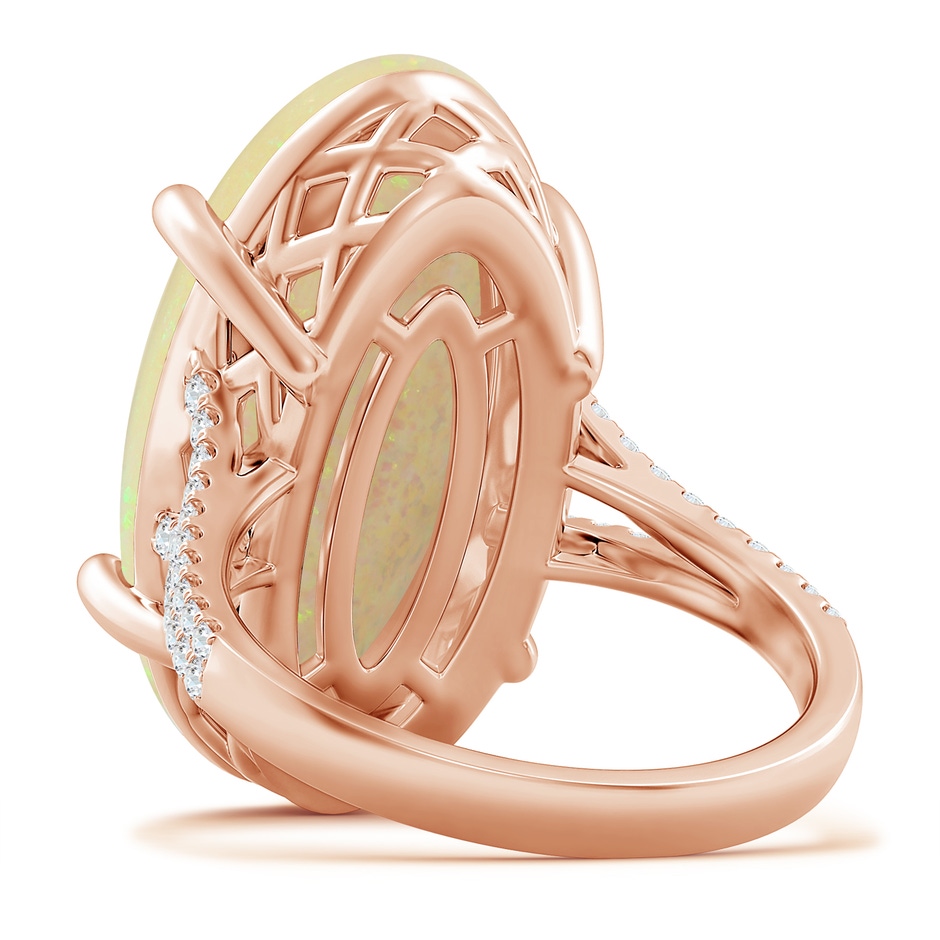 23.95x12.67x4.75mm AAA Prong-Set GIA Certified Oval Opal Split Shank Ring with Diamonds in 18K Rose Gold side 599