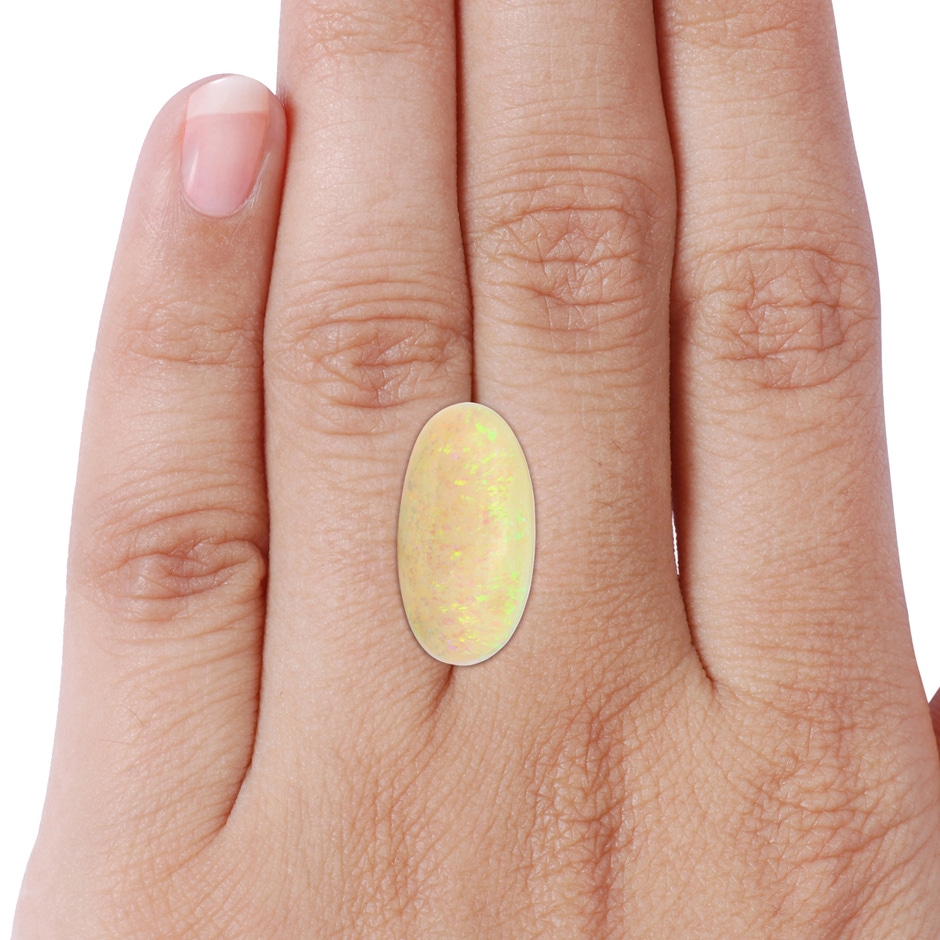 23.95x12.67x4.75mm AAA Prong-Set GIA Certified Oval Opal Split Shank Ring with Diamonds in Yellow Gold side 999