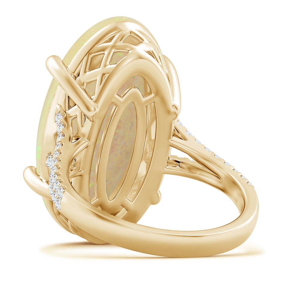 23.95x12.67x4.75mm AAA Prong-Set GIA Certified Oval Opal Split Shank Ring with Diamonds in Yellow Gold side 599