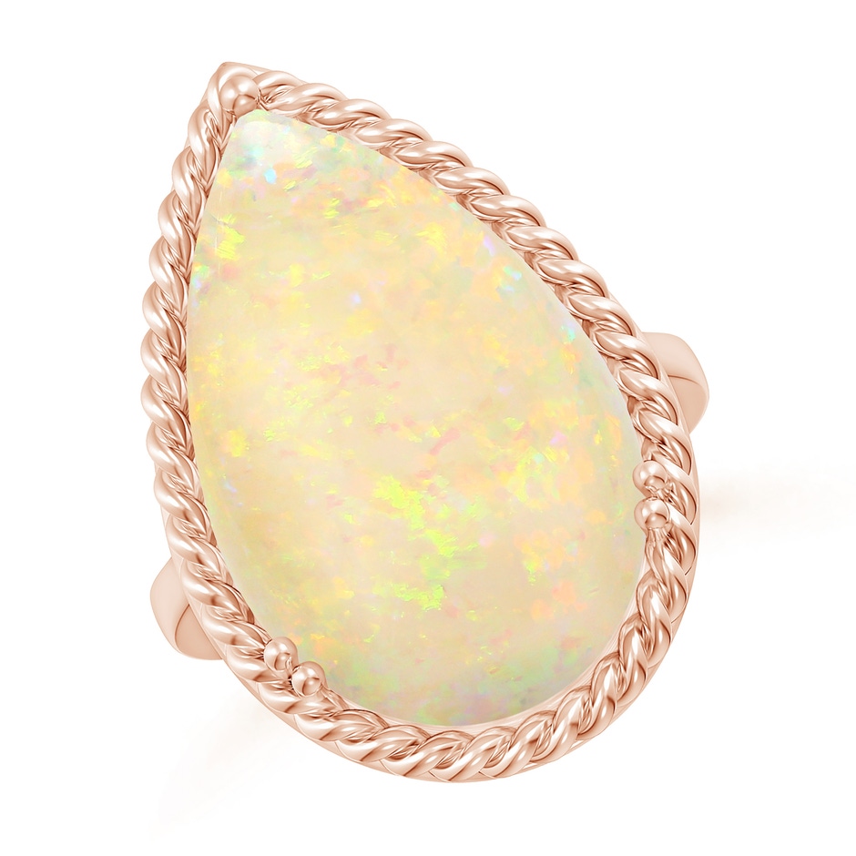 21.19x13.20x4.89mm AAA GIA Certified Pear Opal Cocktail Ring with Scrollwork in 18K Rose Gold side 199