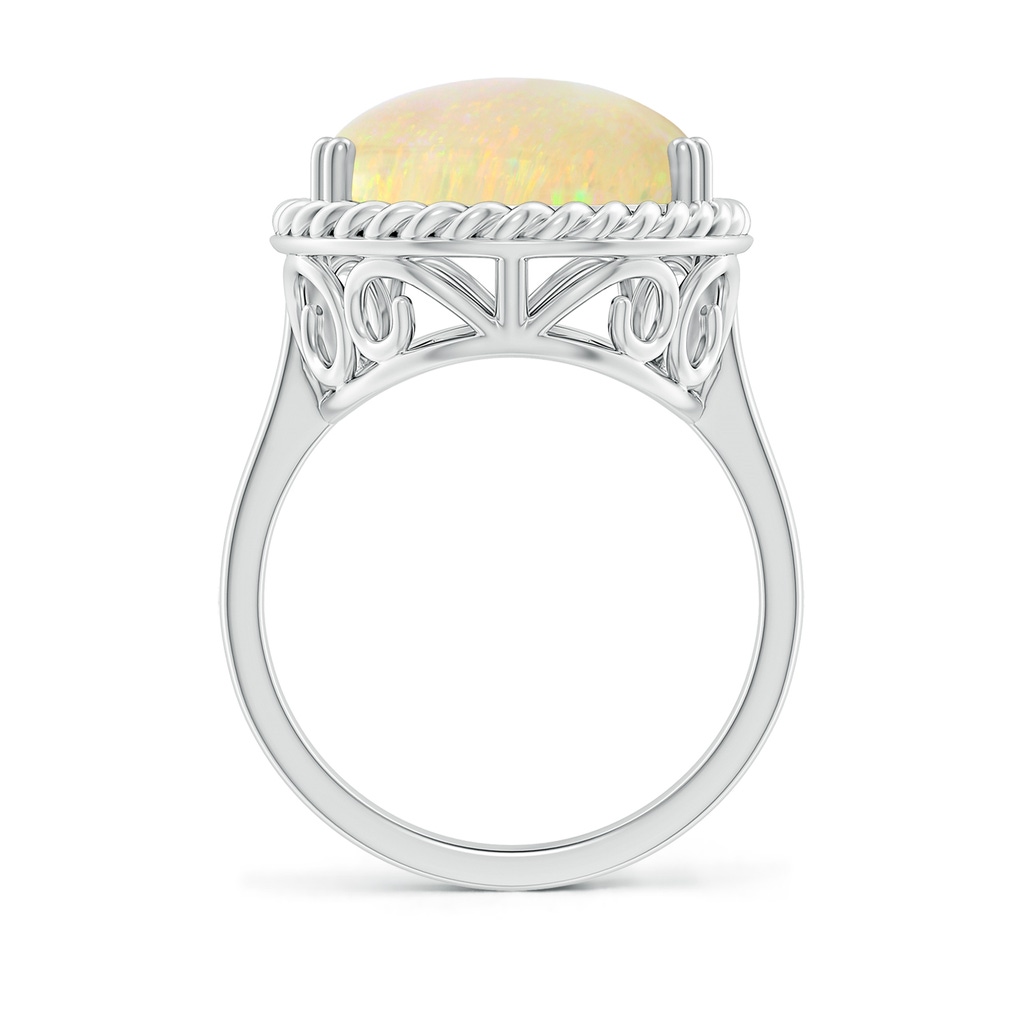 21.19x13.20x4.89mm AAA GIA Certified Pear Opal Cocktail Ring with Scrollwork in White Gold Side 399