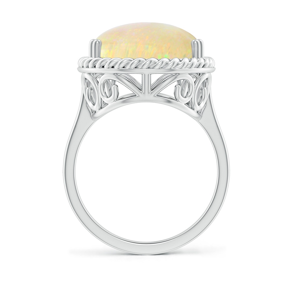 21.19x13.20x4.89mm AAA GIA Certified Pear Opal Cocktail Ring with Scrollwork in White Gold side 399