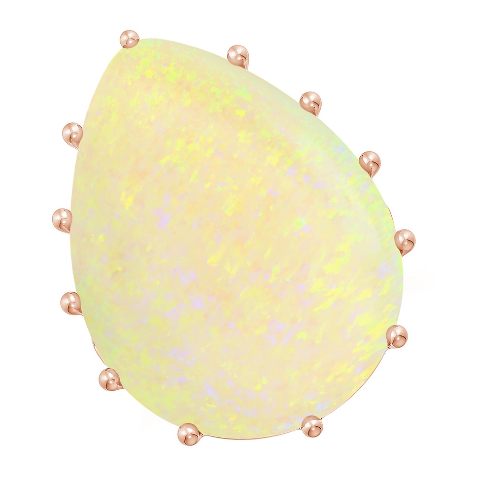26.25x19.57x5.56mm AAA GIA Certified Pear-Shaped Opal Ornate Basket Ring with Diamonds in 18K Rose Gold side 199