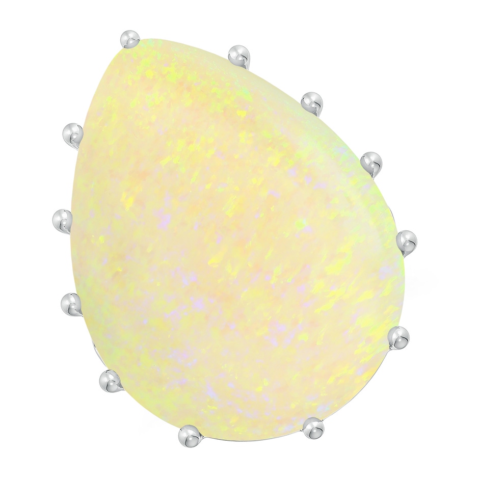 26.25x19.57x5.56mm AAA GIA Certified Pear-Shaped Opal Ornate Basket Ring with Diamonds in P950 Platinum side 199