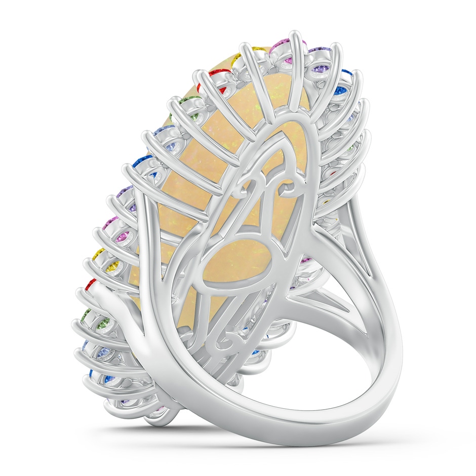 34.95x14.89x5.98mm AAAA Classic GIA Certified Oval Opal Multi-Colour Halo Ring in White Gold side 599