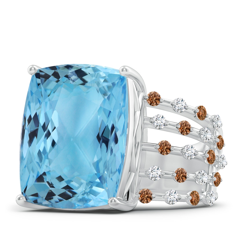 16.79x13.55x10.14mm AA GIA Certified Rectangular Cushion Aquamarine Solitaire Ring in 18K White Gold - Side 199