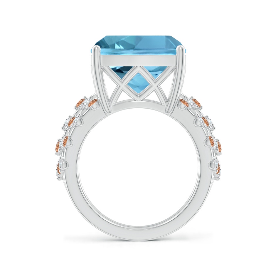 16.79x13.55x10.14mm AA GIA Certified Rectangular Cushion Aquamarine Solitaire Ring in 18K White Gold side 399