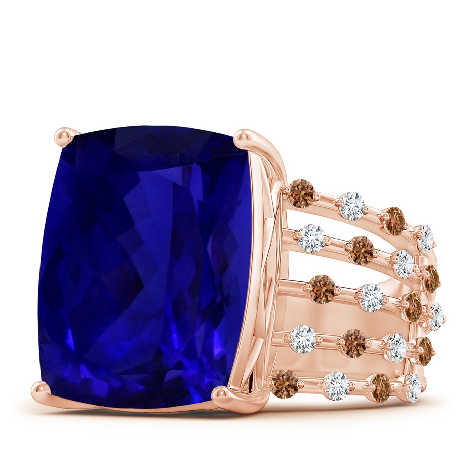 16.50x11.64x8.75mm AAAA GIA Certified Rectangular Cushion Tanzanite Solitaire Ring in 18K Rose Gold side 199