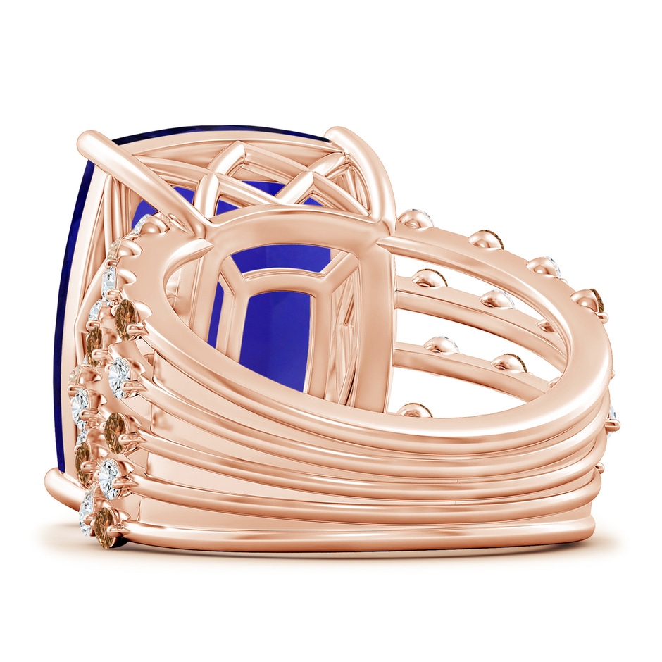 16.50x11.64x8.75mm AAAA GIA Certified Rectangular Cushion Tanzanite Solitaire Ring in 18K Rose Gold side 599