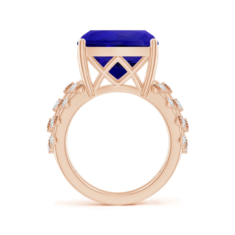 16.50x11.64x8.75mm AAAA GIA Certified Rectangular Cushion Tanzanite Solitaire Ring in Rose Gold side 399