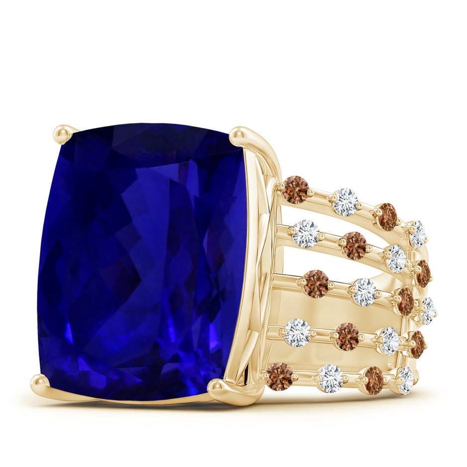 16.50x11.64x8.75mm AAAA GIA Certified Rectangular Cushion Tanzanite Solitaire Ring in Yellow Gold side 199