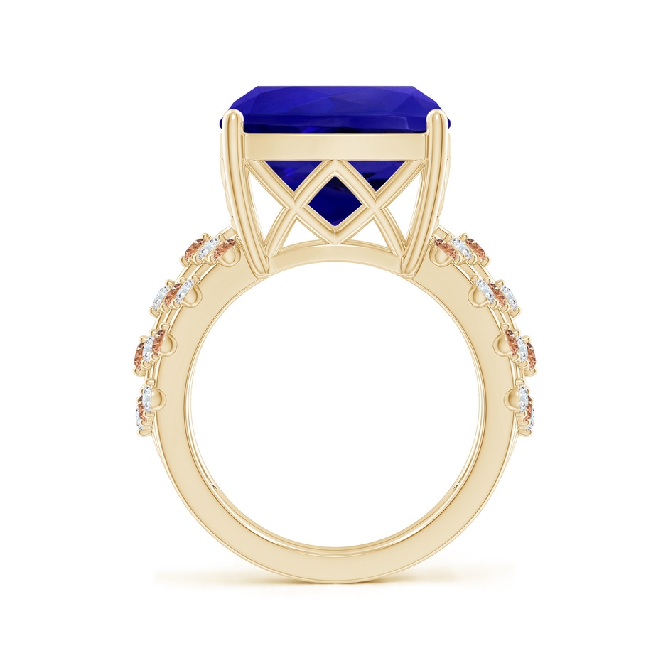 16.50x11.64x8.75mm AAAA GIA Certified Rectangular Cushion Tanzanite Solitaire Ring in Yellow Gold side 399