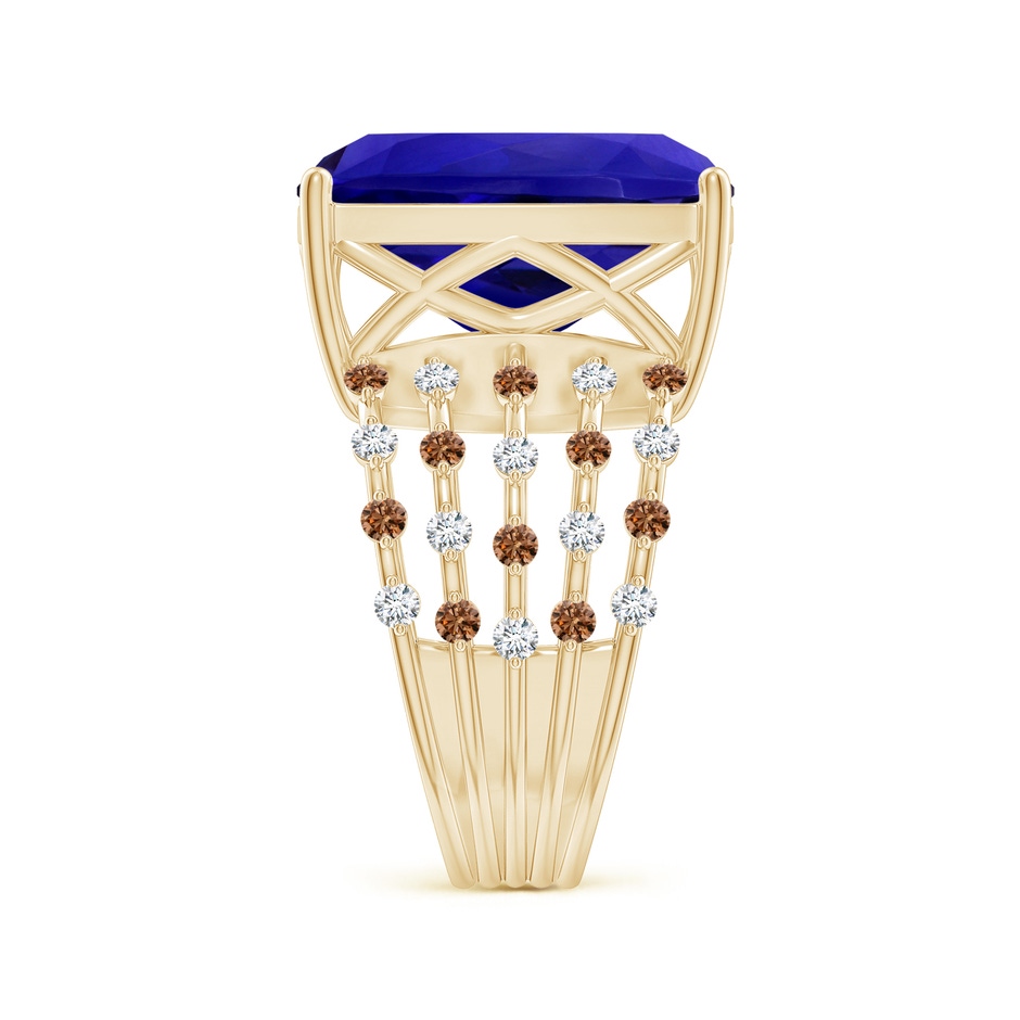 16.50x11.64x8.75mm AAAA GIA Certified Rectangular Cushion Tanzanite Solitaire Ring in Yellow Gold side 499