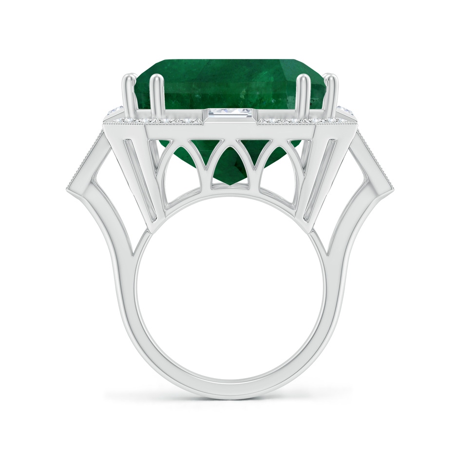 21.24x18.27x12.26mm A Art Deco-Inspired GIA Certified Emerald-Cut Emerald Ring With Halo in 18K White Gold side 399