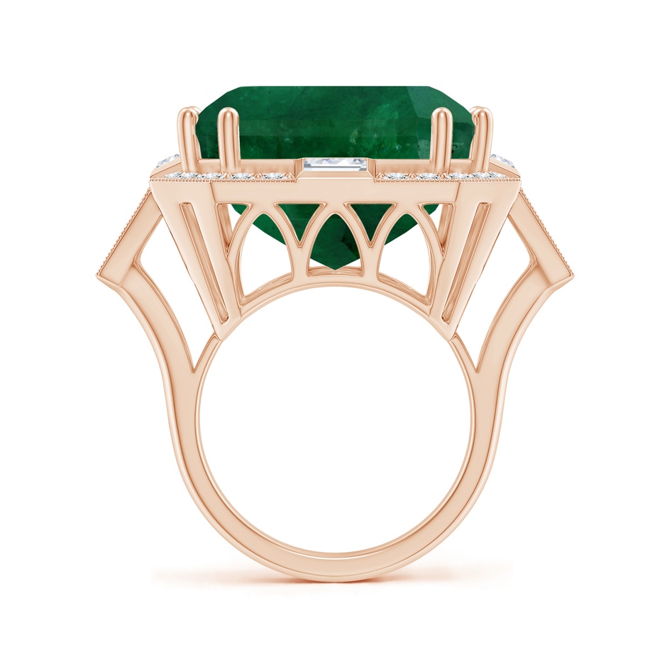 21.24x18.27x12.26mm A Art Deco-Inspired GIA Certified Emerald-Cut Emerald Ring With Halo in Rose Gold side 399