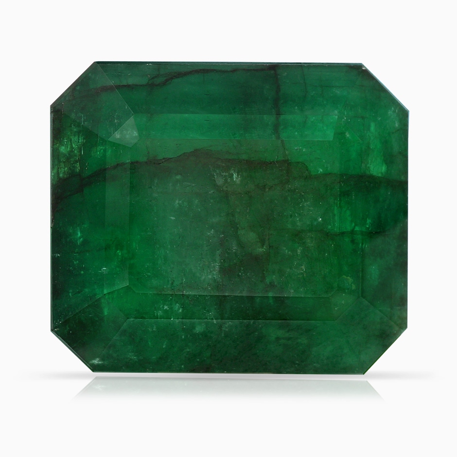 21.24x18.27x12.26mm A Art Deco-Inspired GIA Certified Emerald-Cut Emerald Ring With Halo in Yellow Gold side 899