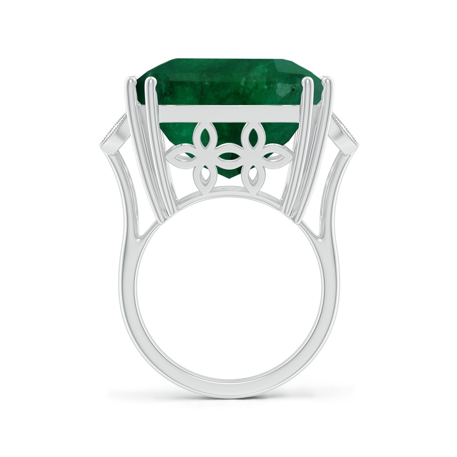 21.24x18.27x12.26mm A Vintage-Inspired GIA Certified Emerald-Cut Emerald Solitaire Ring in 18K White Gold side 399