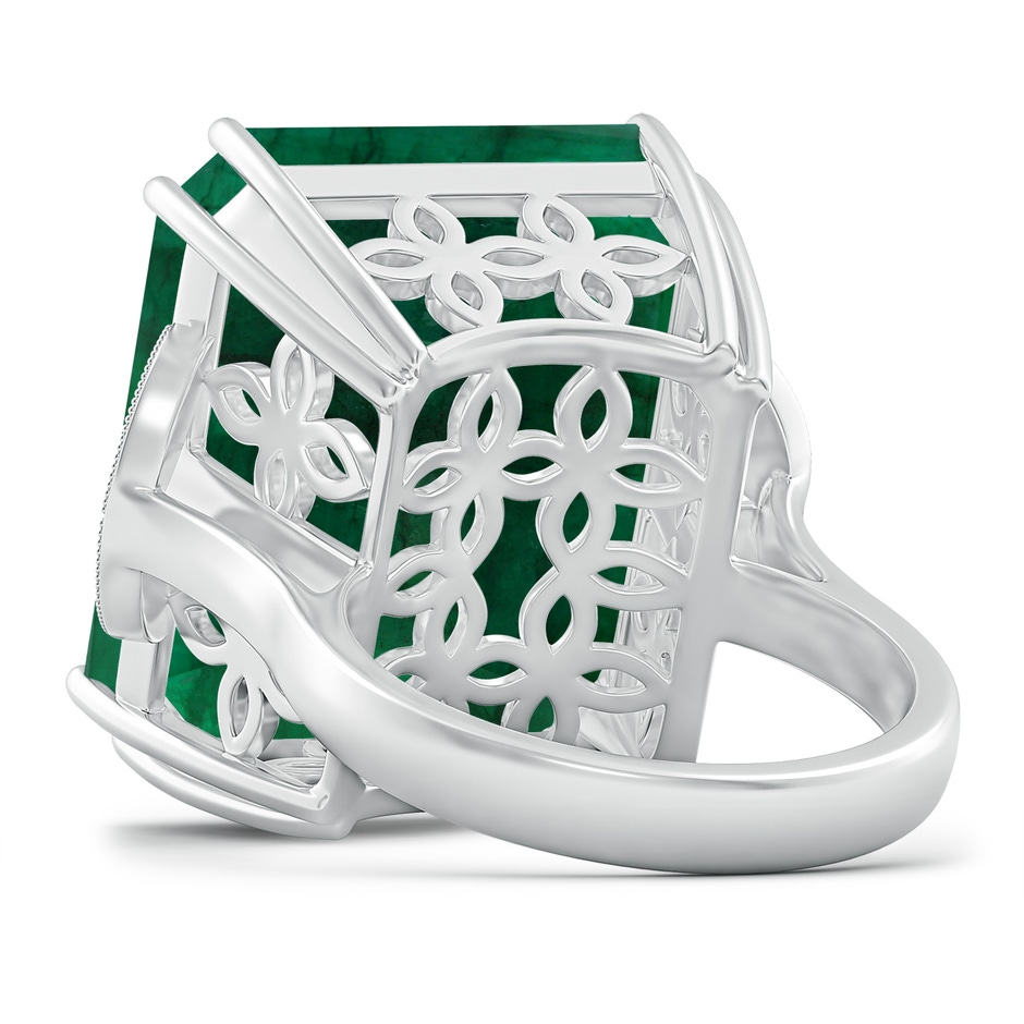 21.24x18.27x12.26mm A Vintage-Inspired GIA Certified Emerald-Cut Emerald Solitaire Ring in 18K White Gold side 599