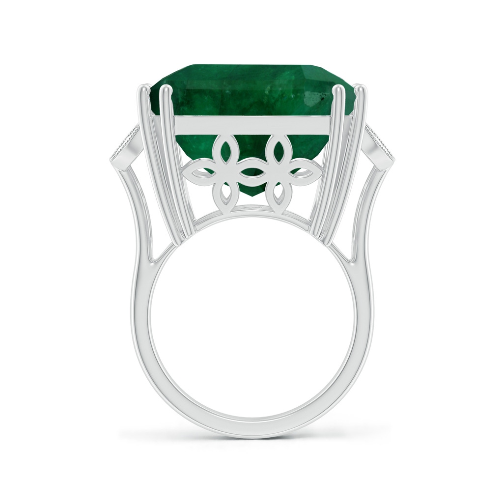 21.24x18.27x12.26mm A Vintage-Inspired GIA Certified Emerald-Cut Emerald Solitaire Ring in White Gold Side 399